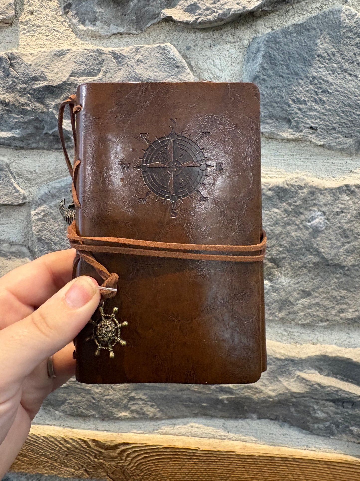 Vintage Compass Leather Journal