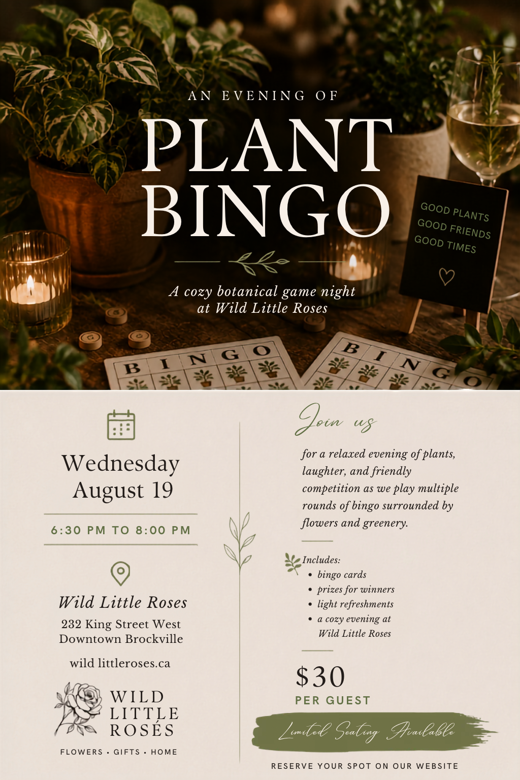 Plant Bingo Night