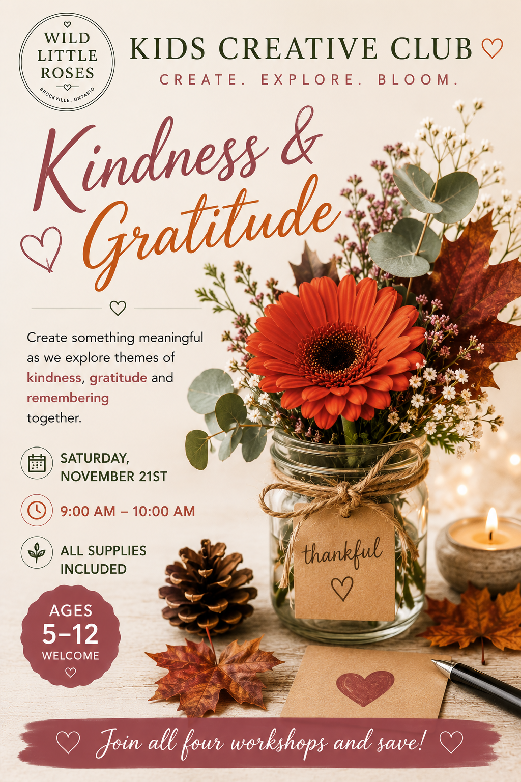 Kids Creative Club November- Kindness & Gratitude