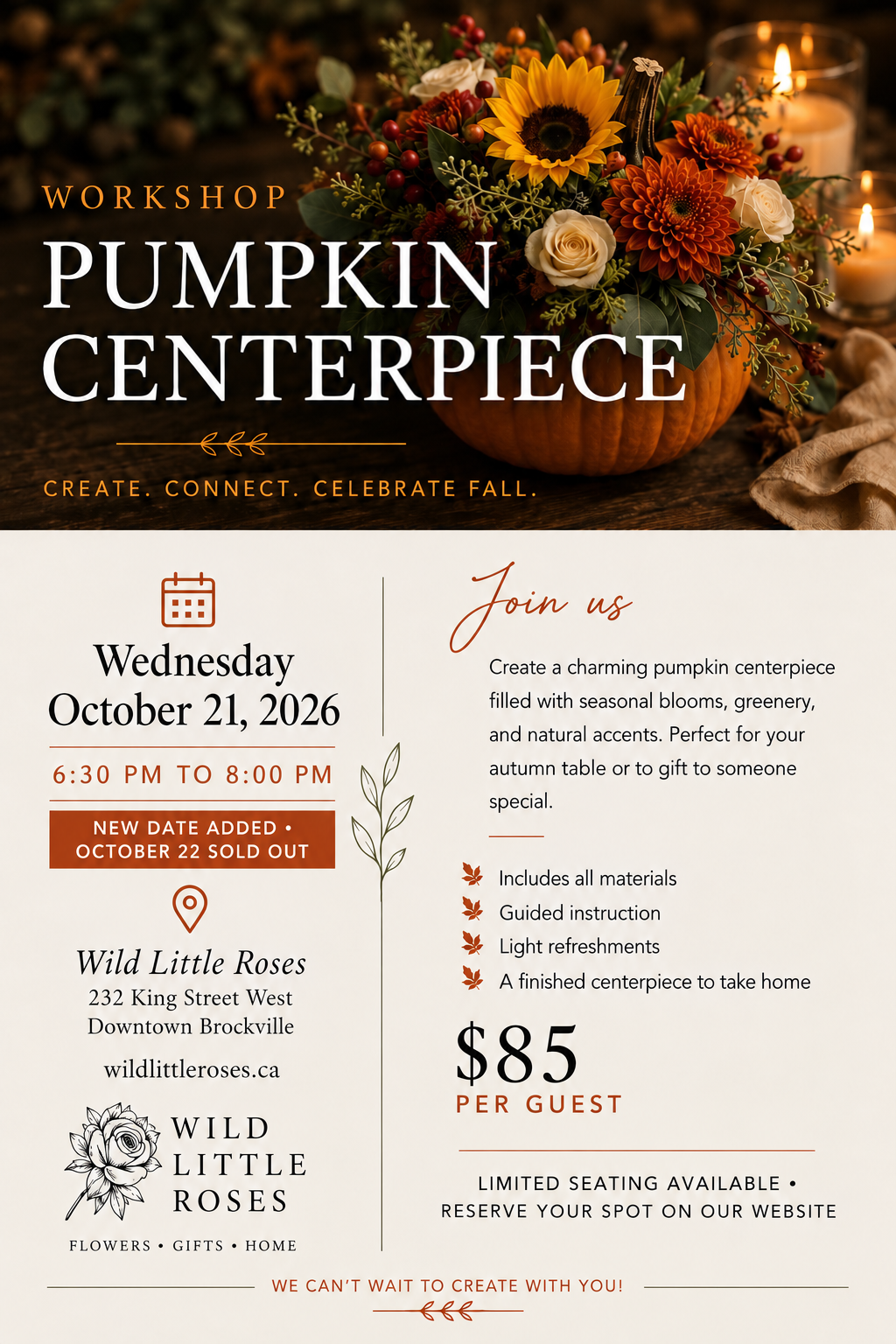 Pumpkin Centerpiece Workshop
