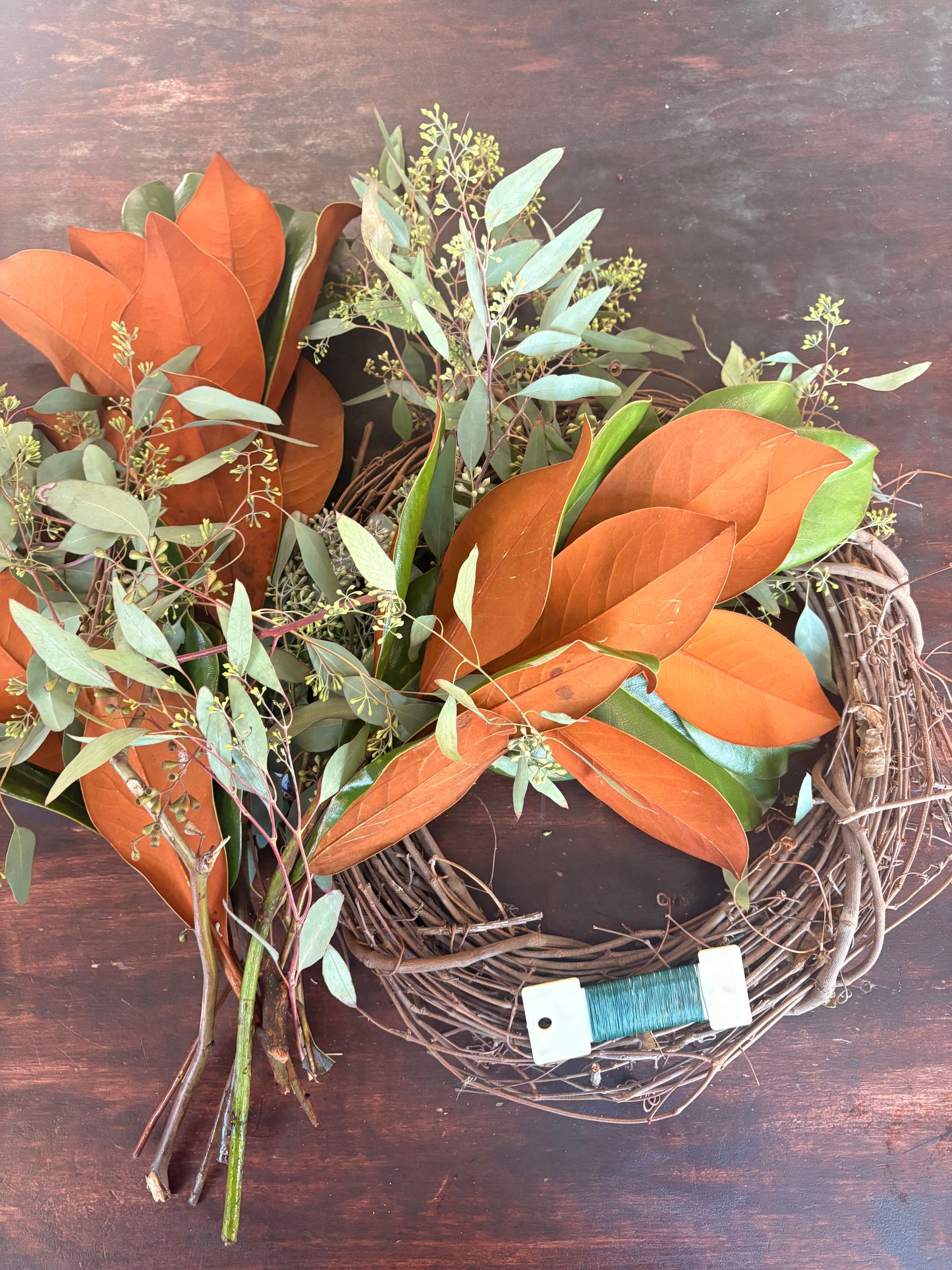 Magnolia and eucalyptus wreath bundle