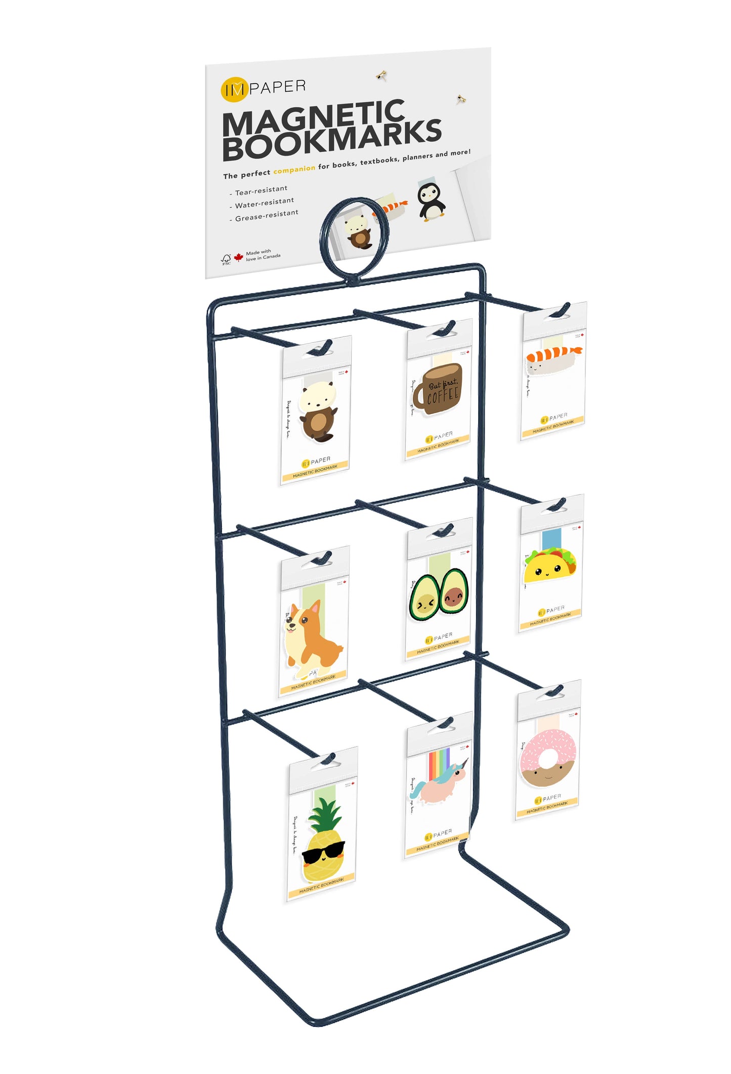IMPAPER - Magnetic Bookmark Display Rack Package