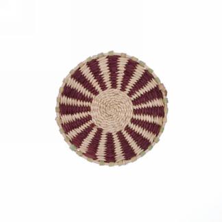 Rattan wall decor, 8" red & natural - Wild Little Roses