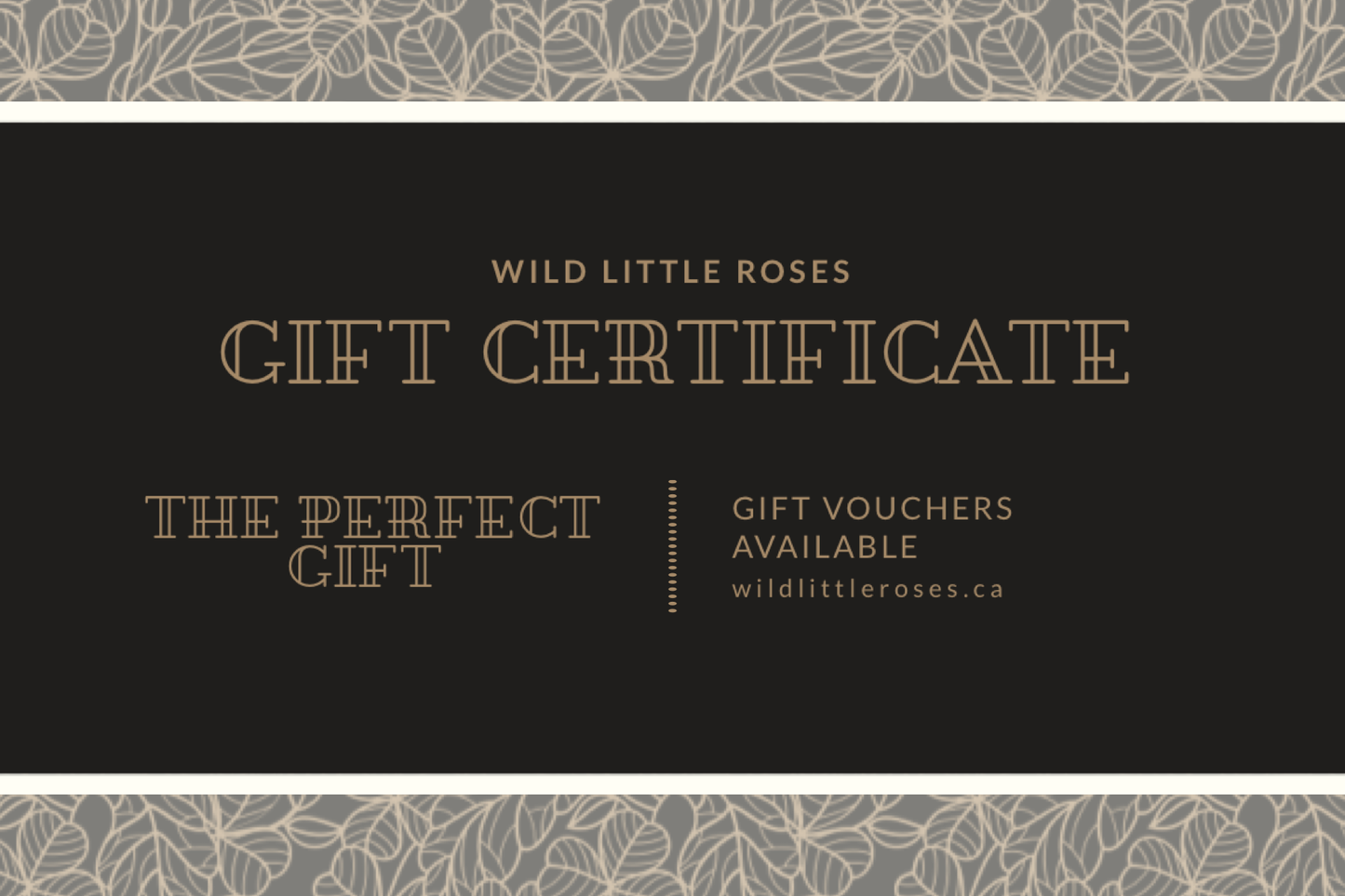 Gift Certificate $25 - Wild Little Roses