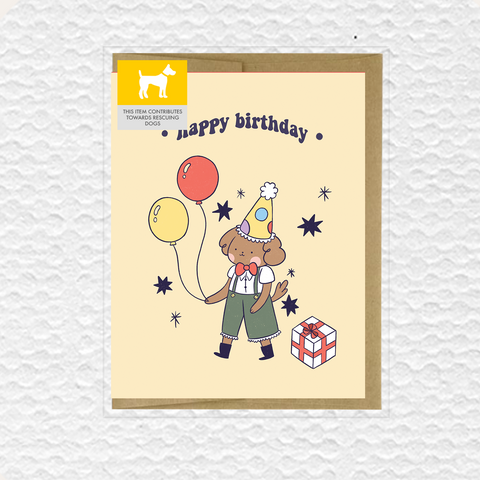 IMPAPER - Birthday Balloons from a Good Boy Card