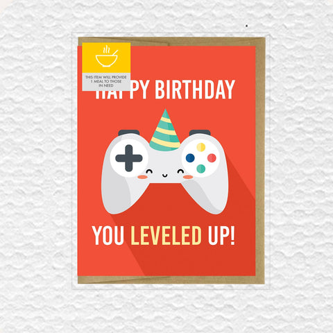 IMPAPER - Video Game Leveled Up Birthday Card