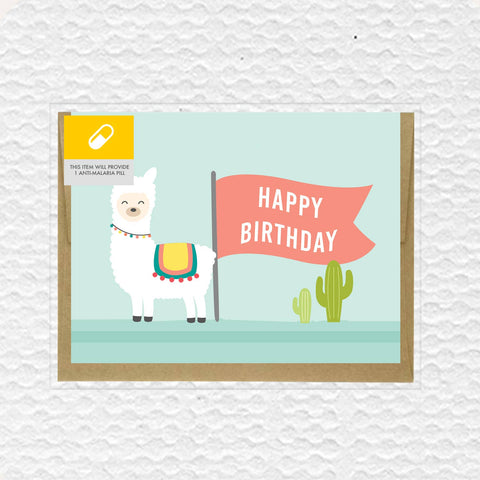 IMPAPER - Whimsical Llama Birthday Card