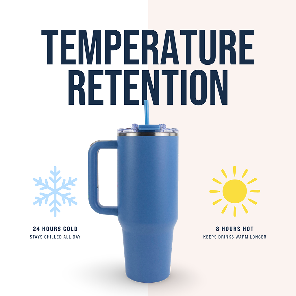 Hogg Outfitters - 40oz POWDER COATED BIG SWIG TUMBLER: Lemon Cream