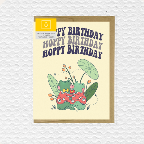 IMPAPER - Hoppy Birthday Frogs Card