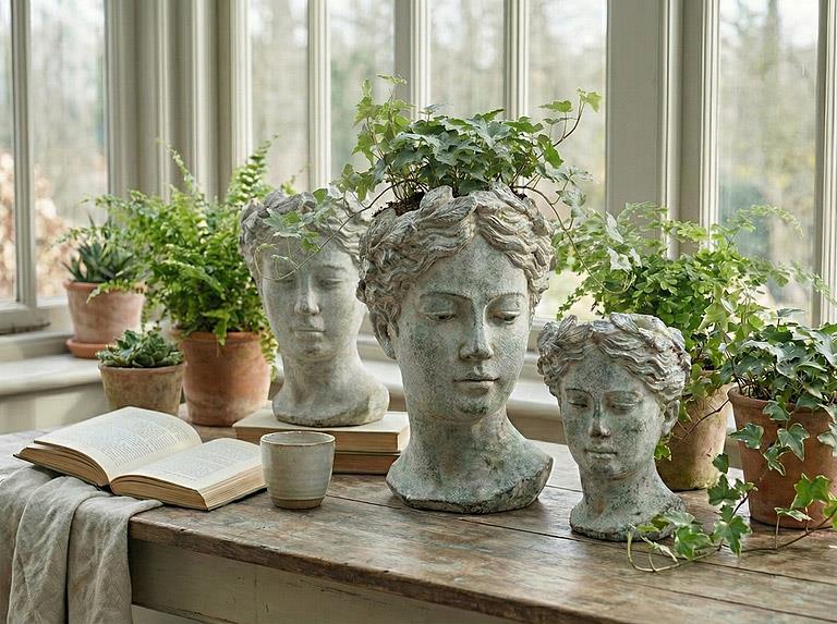 Goddess Head Planter
