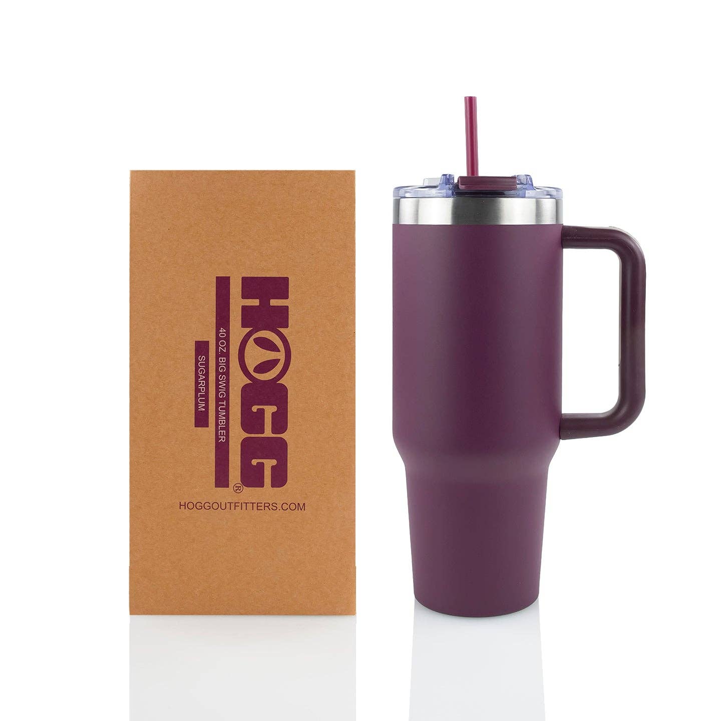 Hogg Outfitters - 40oz POWDER COATED BIG SWIG TUMBLER: Peach Fizz