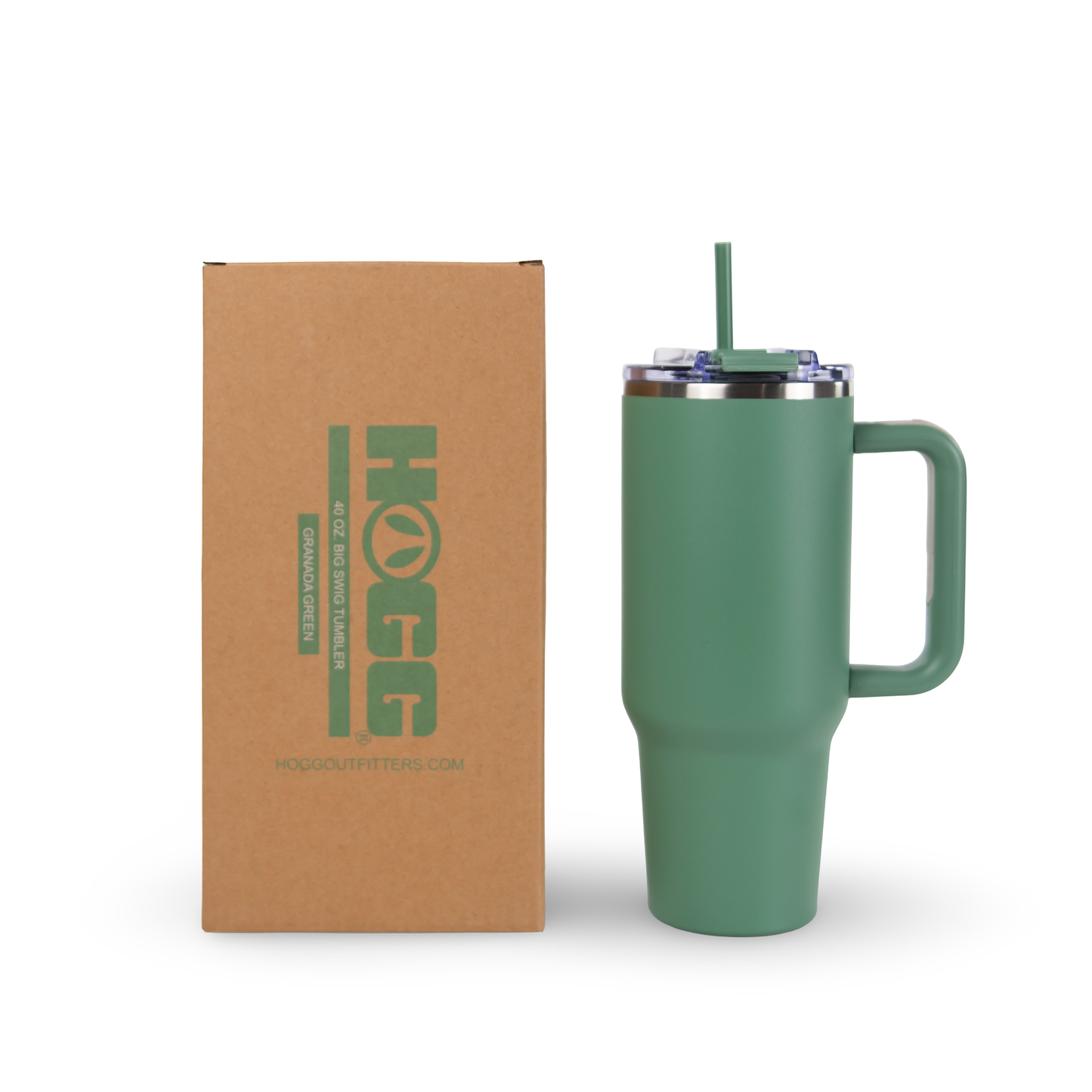 Hogg Outfitters - 40oz POWDER COATED BIG SWIG TUMBLER: Peach Fizz