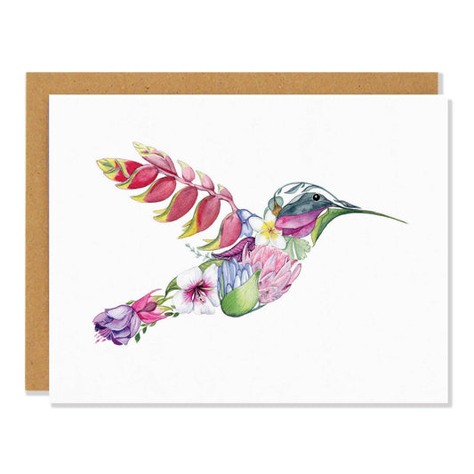 Sarah Voyer Paper - Hummingbird Greeting Card