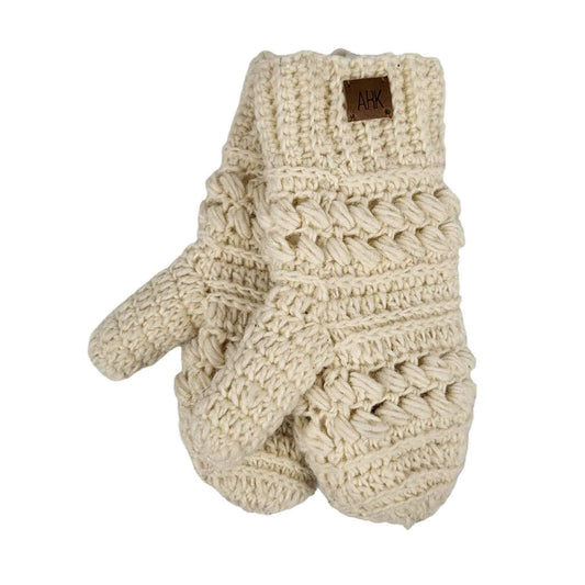 Ark Imports - Toscana Mittens: White