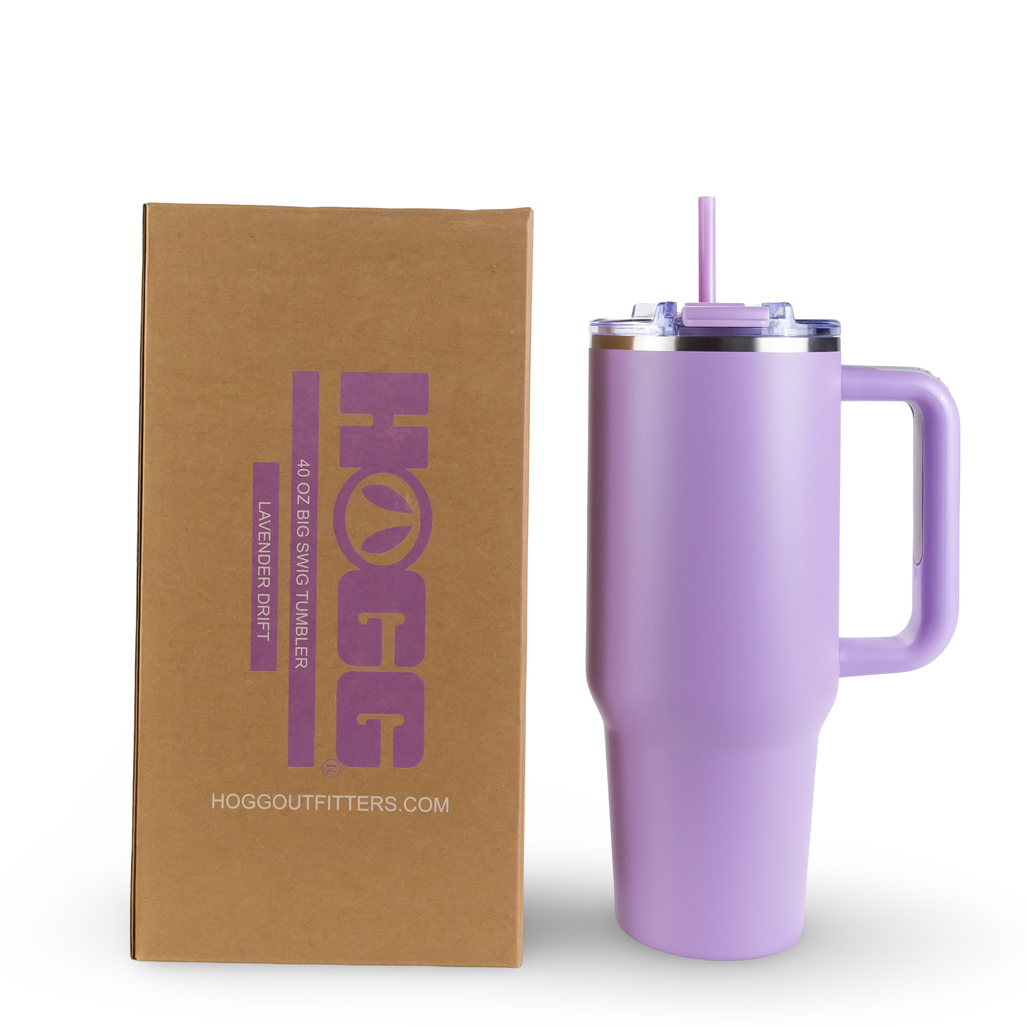 Hogg Outfitters - 40oz POWDER COATED BIG SWIG TUMBLER: Lavender Drift