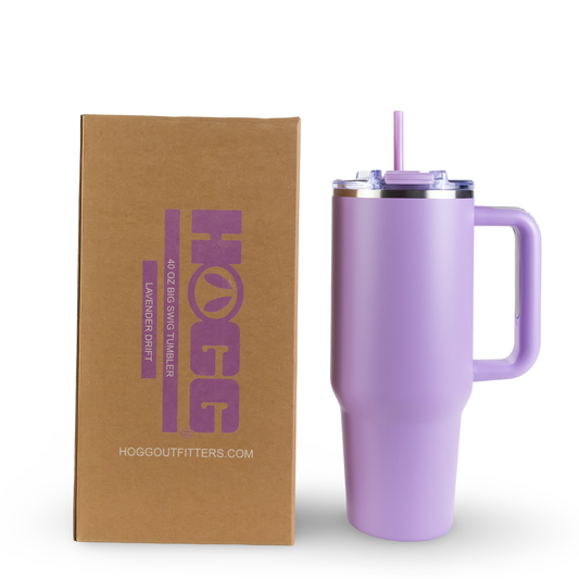 Hogg Outfitters - 40oz POWDER COATED BIG SWIG TUMBLER: Lavender Drift