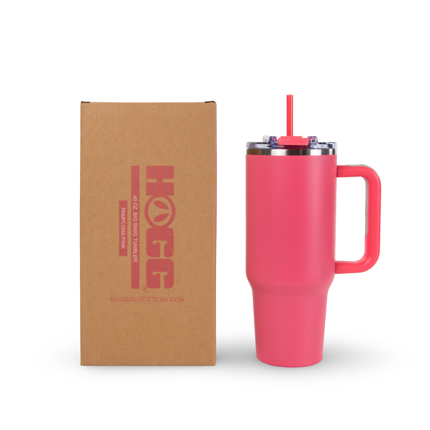 Hogg Outfitters - 40oz POWDER COATED BIG SWIG TUMBLER: Peach Fizz