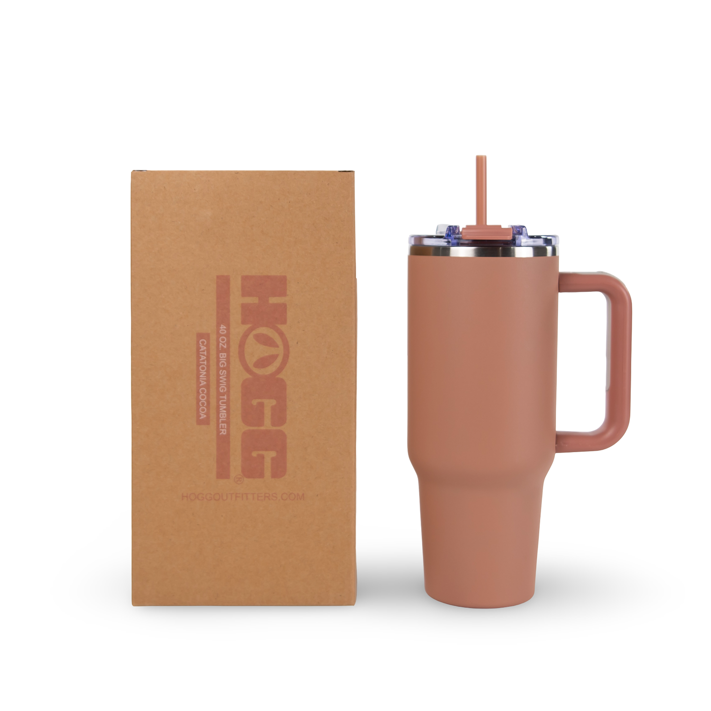 Hogg Outfitters - 40oz POWDER COATED BIG SWIG TUMBLER: Peach Fizz