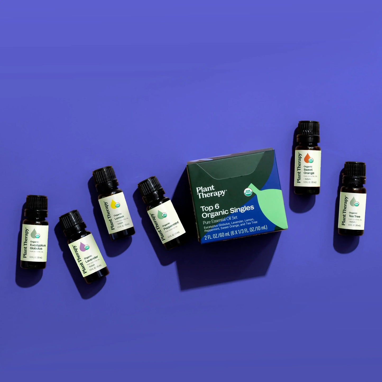 Plant Therapy - Top 6 Organic Essential Oil Singles Set