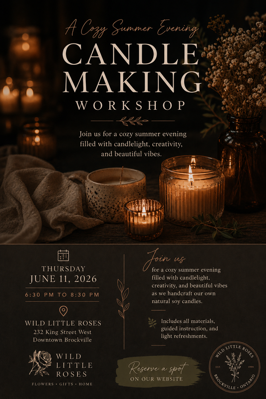 Candle Making Workshop

A Cozy Summer Evening at Wild Little Roses