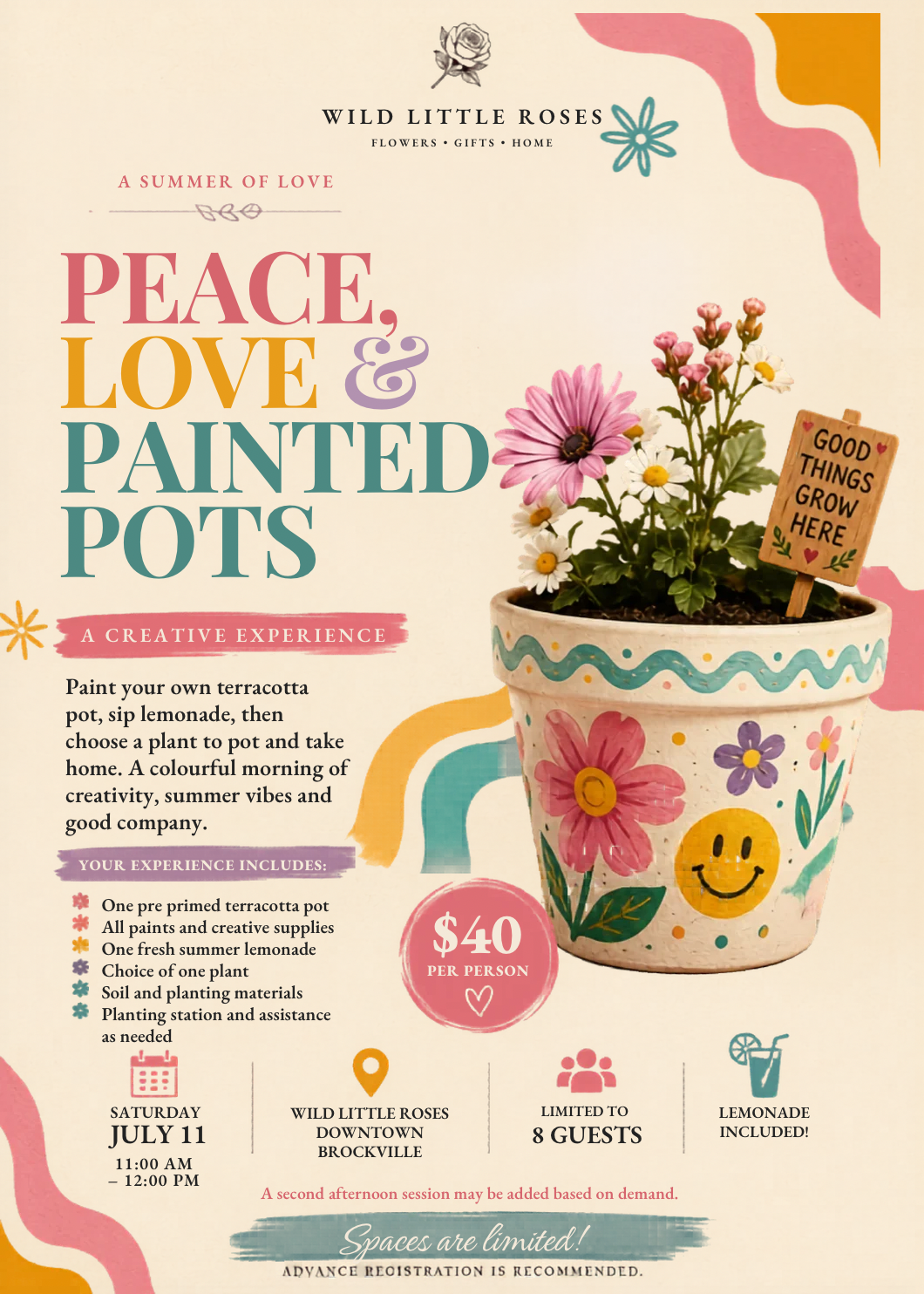 Peace, Love & Painted Pots