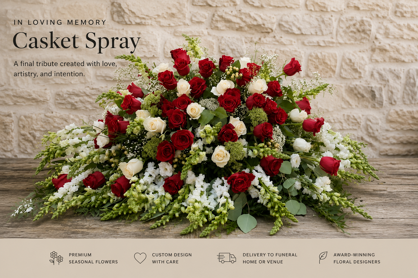 In Loving Memory Casket Spray