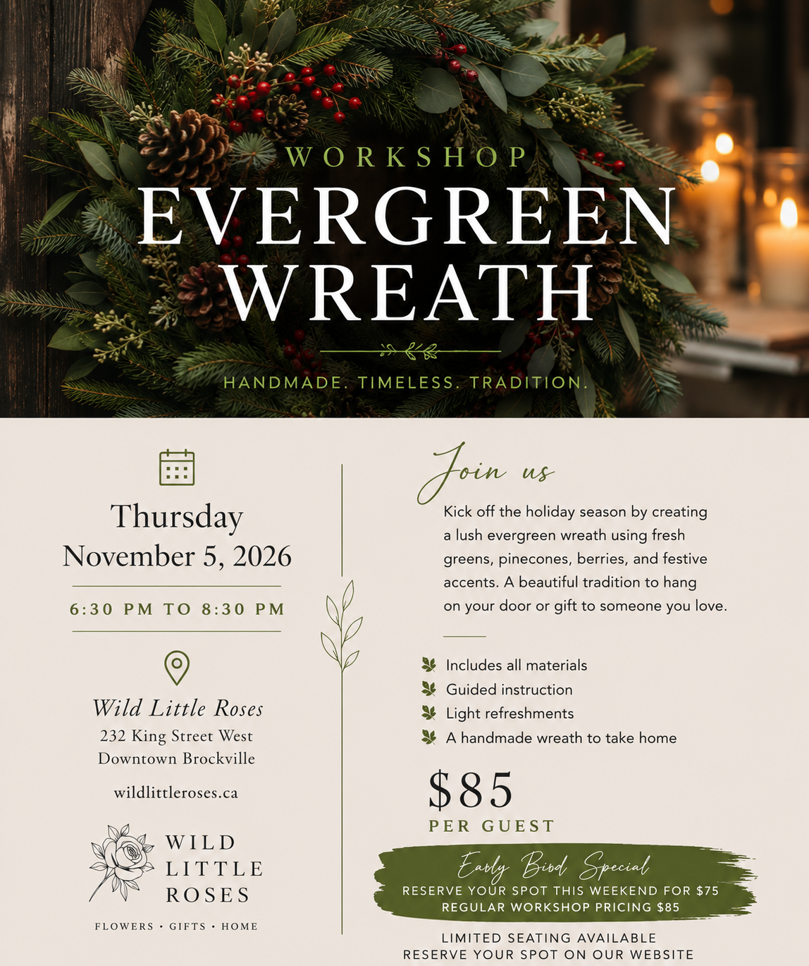 Evergreen Wreath Workshop
