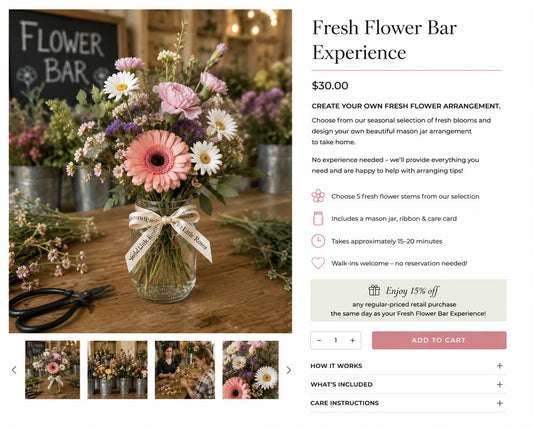 Flower Bar Experience