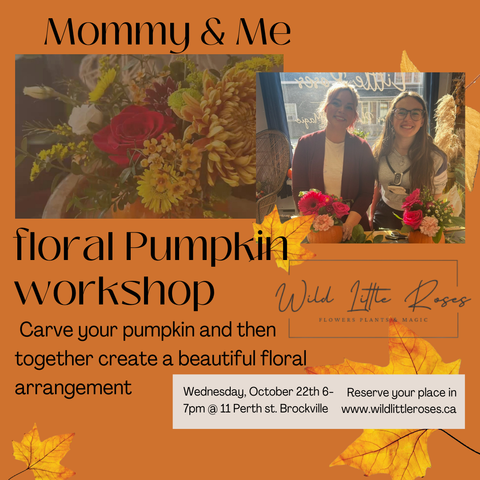 Mommy & Me floral pumpkin