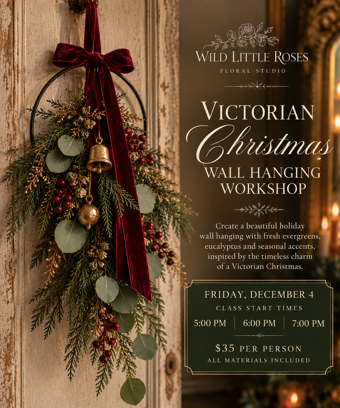 Victorian Christmas Wall Hanging Workshop