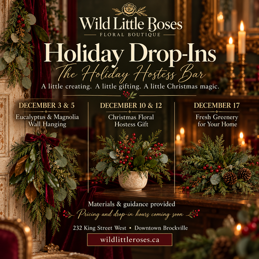 Holiday Drop-Ins at Wild Little Roses The Holiday Hostess Bar