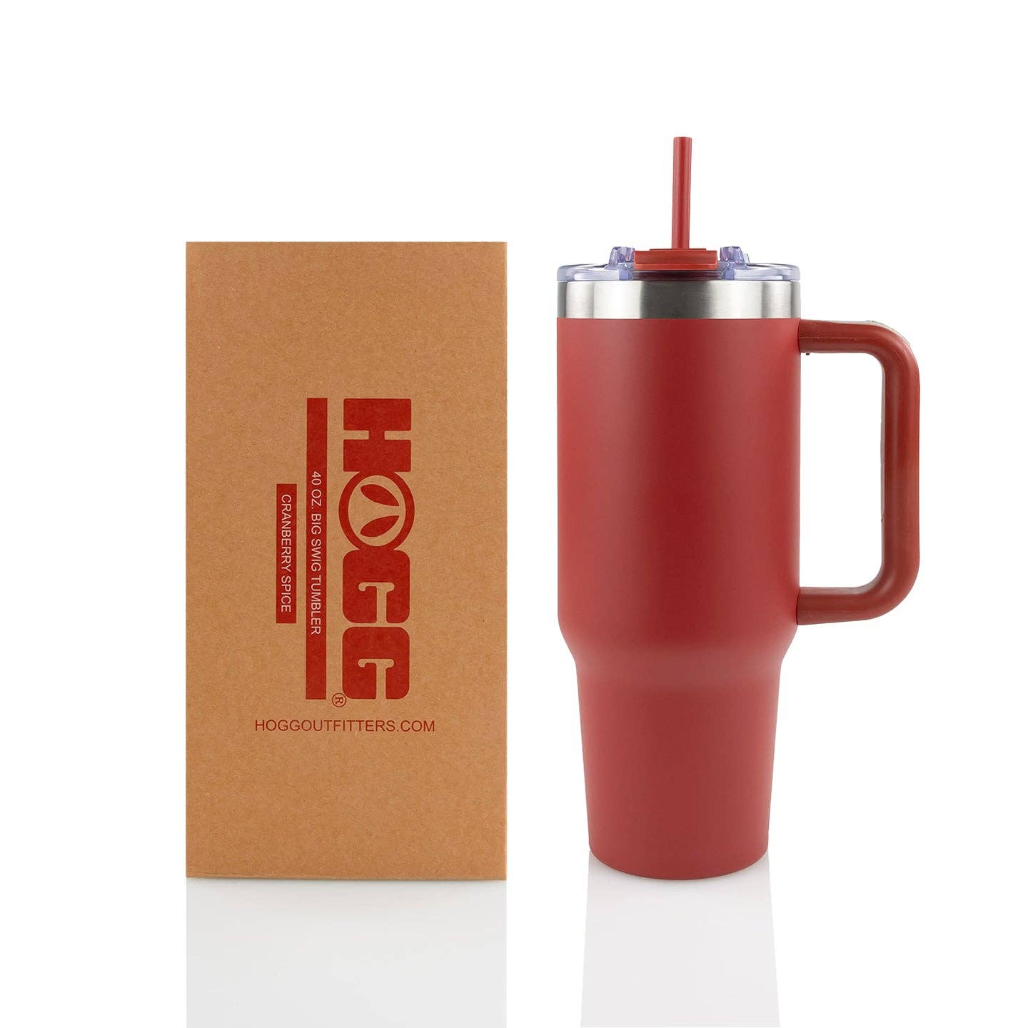 Hogg Outfitters - 40oz POWDER COATED BIG SWIG TUMBLER: Light Pink