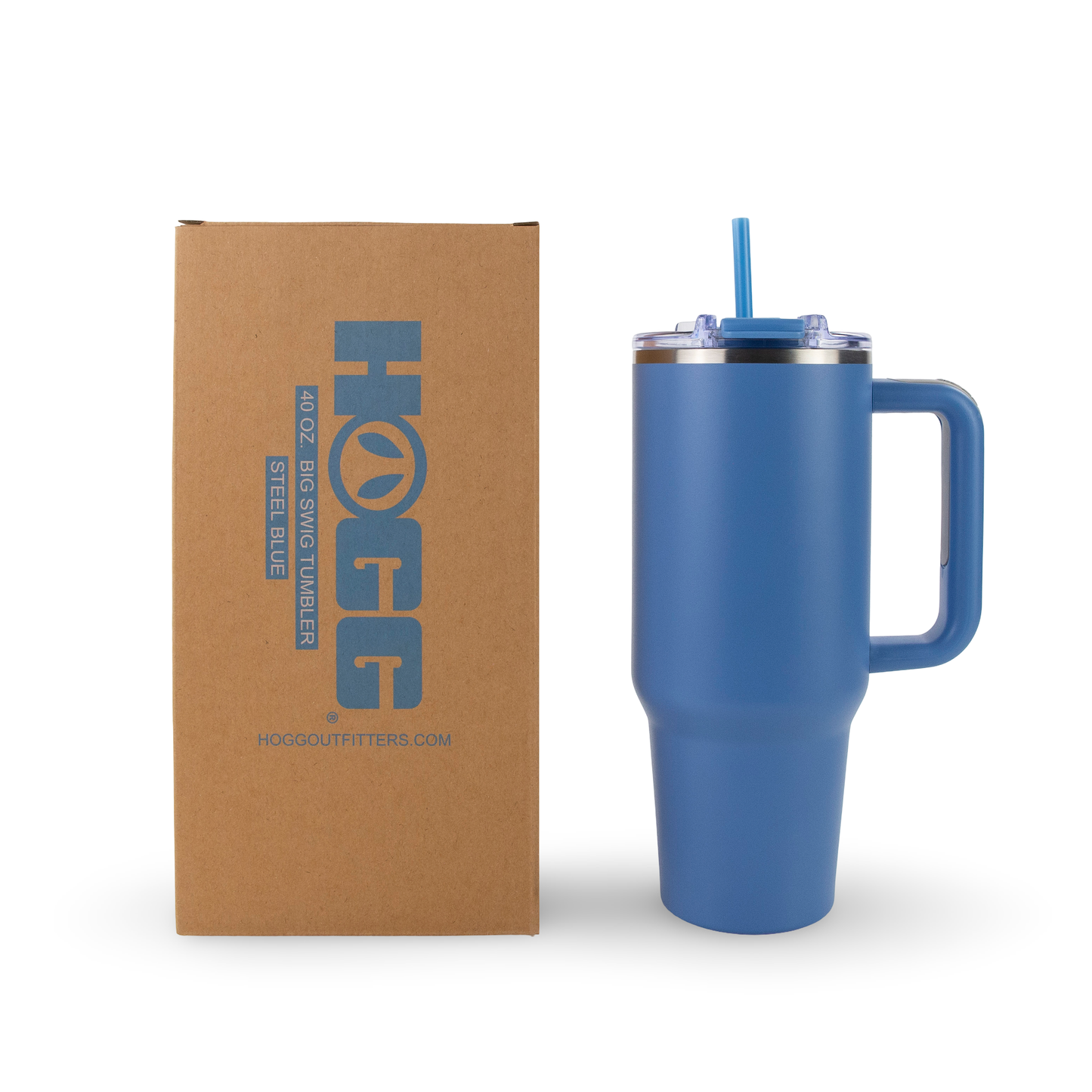 Hogg Outfitters - 40oz POWDER COATED BIG SWIG TUMBLER: Lemon Cream