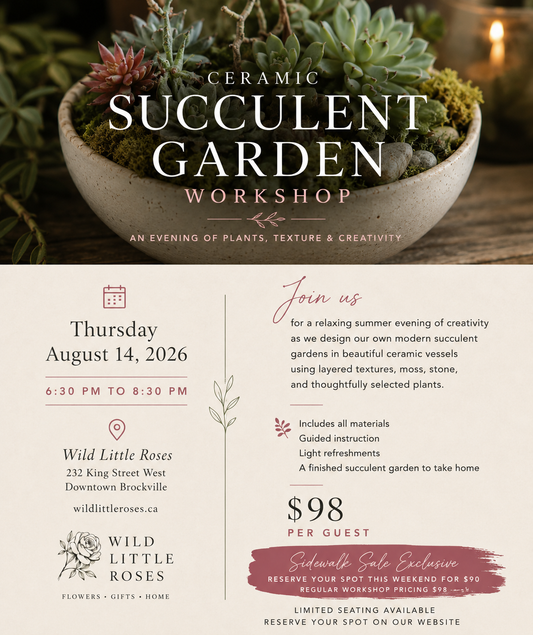 An Evening with Succulents A Ceramic Succulent Garden Workshop