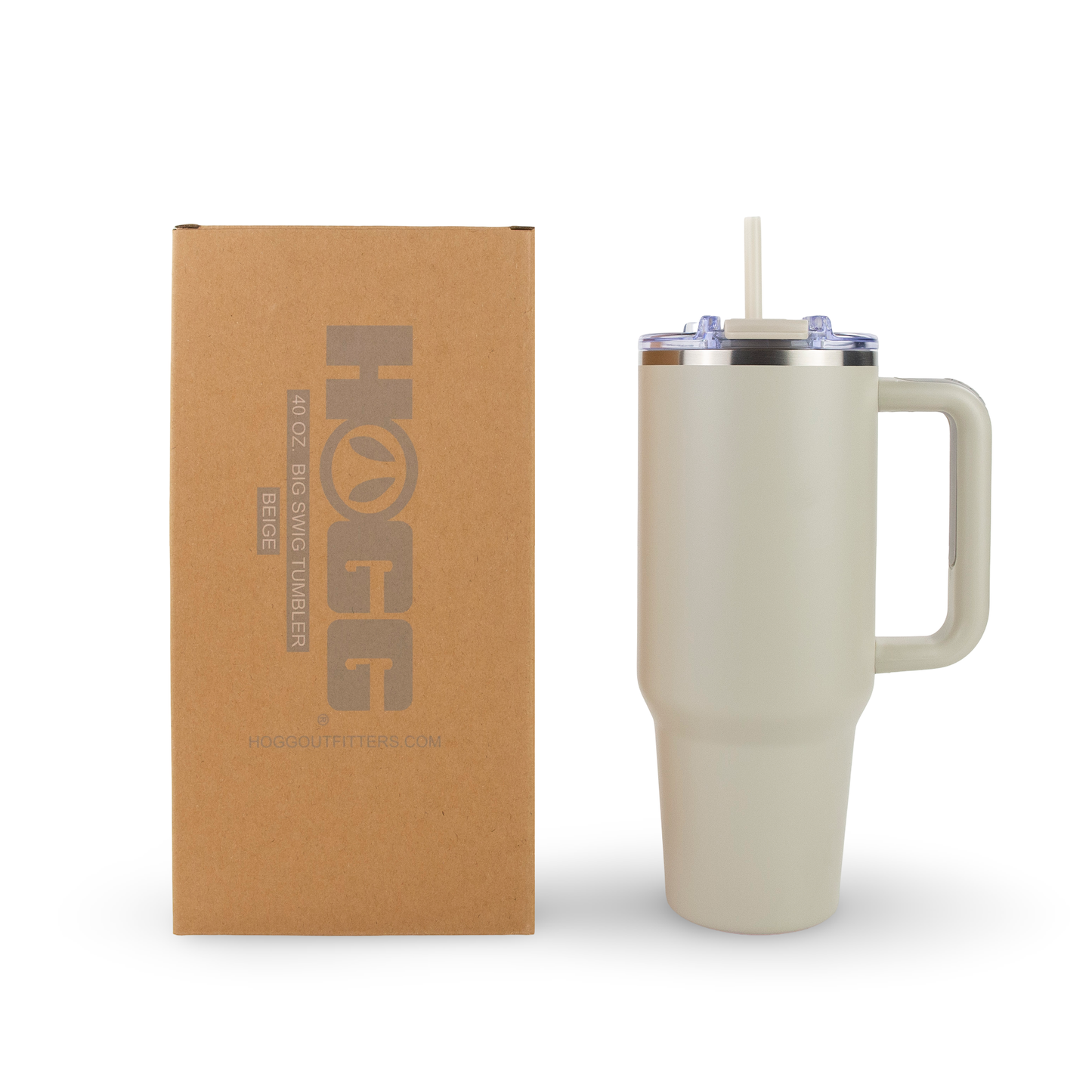 Hogg Outfitters - 40oz POWDER COATED BIG SWIG TUMBLER: Lemon Cream