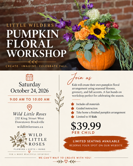Little Wilders Pumpkin Floral Workshop