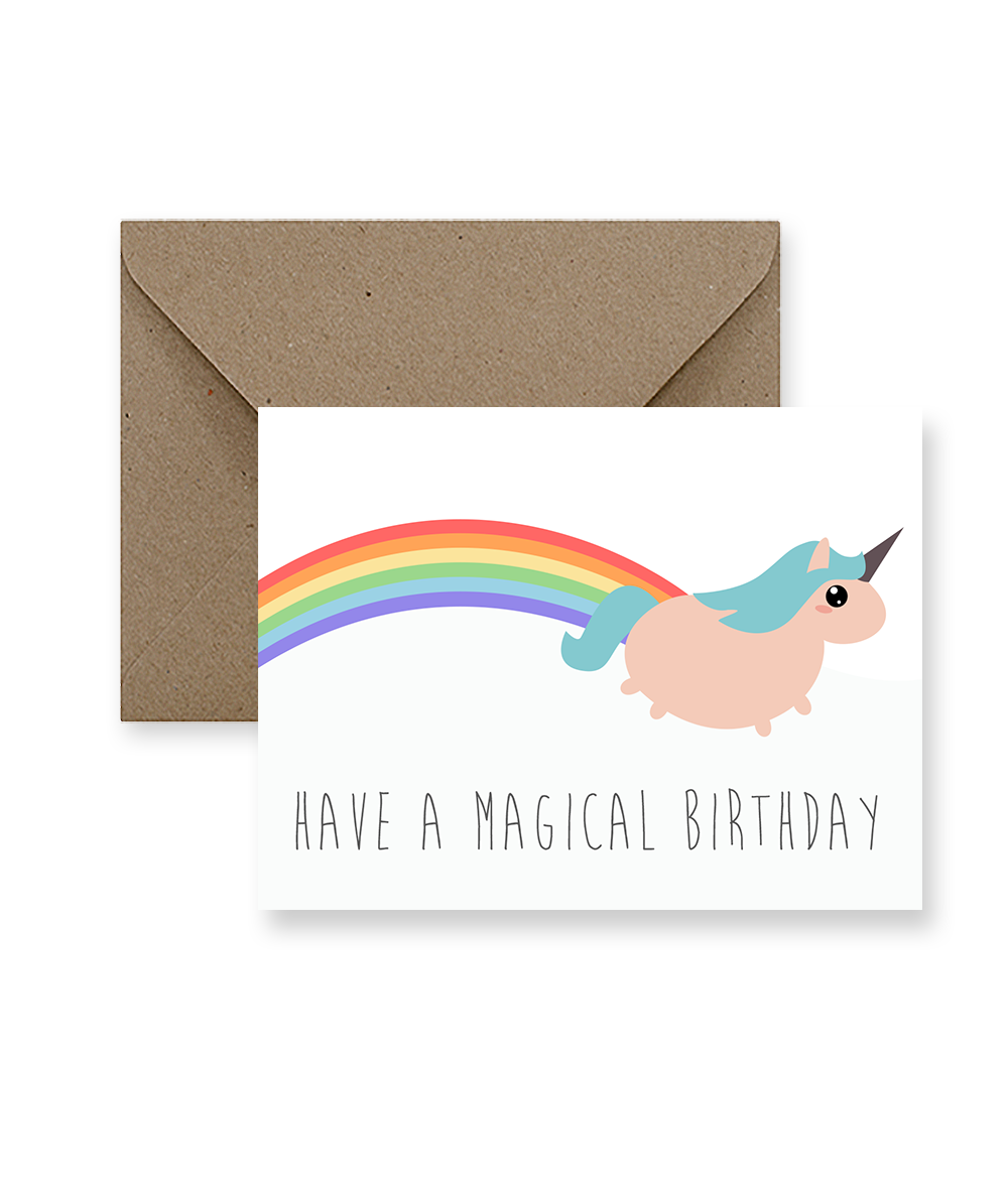 IMPAPER - Unicorn Have A Magical Birthday Card