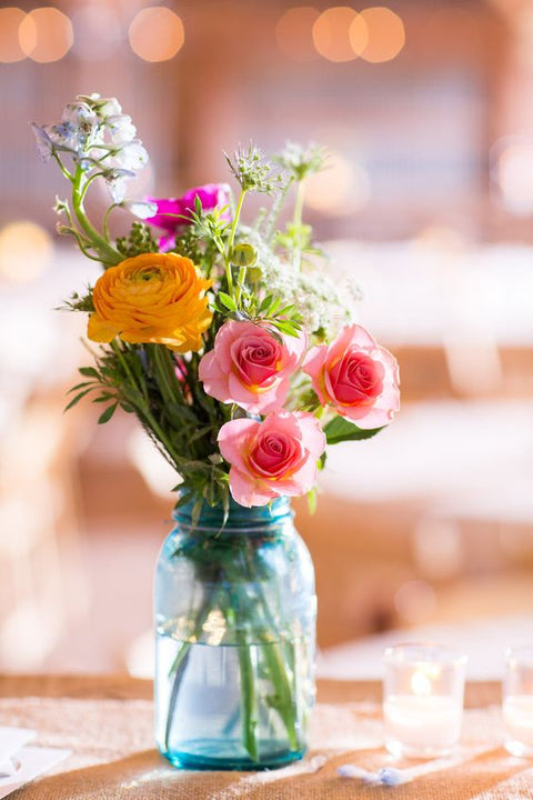 Mason Jar Floral Package - Wild Little Roses
