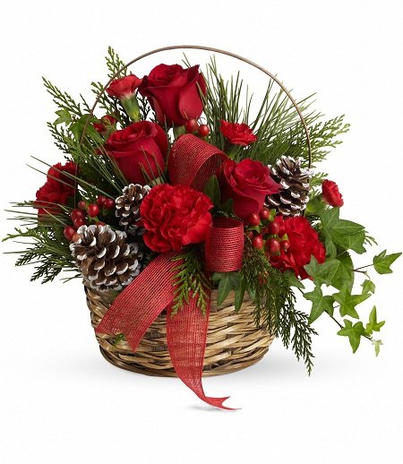 Belvedere Place Christmas Flower Basket