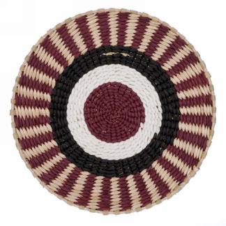 Rattan Wall Decor - 14" red circle - Wild Little Roses