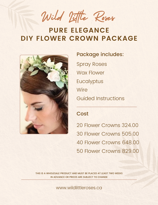 Pure Elegance DIY Flower Crown Package