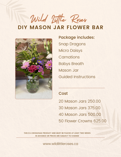 DIY Mason Jar Flower Bar