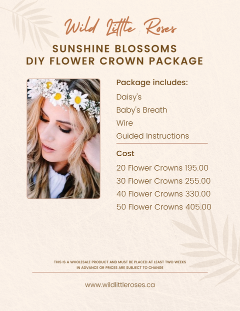 Sunshine Blossoms DIY Flower Crown Package