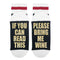 If You Can Read This Please Bring Me Wine -Sock Dirty To Me- Lumberjack Socks