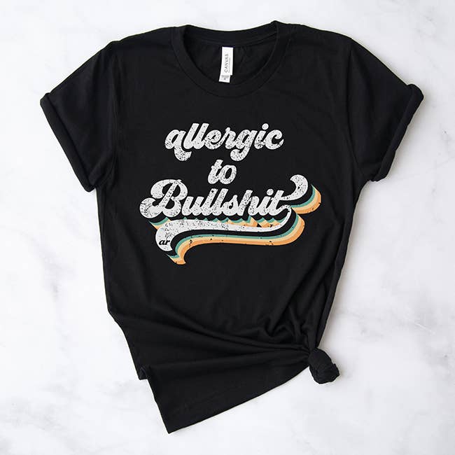 Allergic To Bullshit Tee Shirt - M