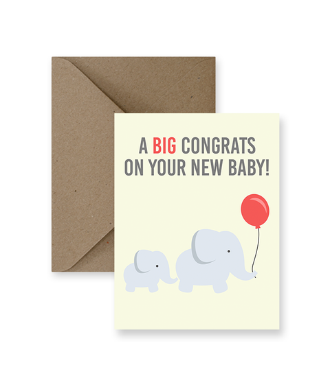 IMPAPER - A Big Congrats On Your New Baby Greeting Card