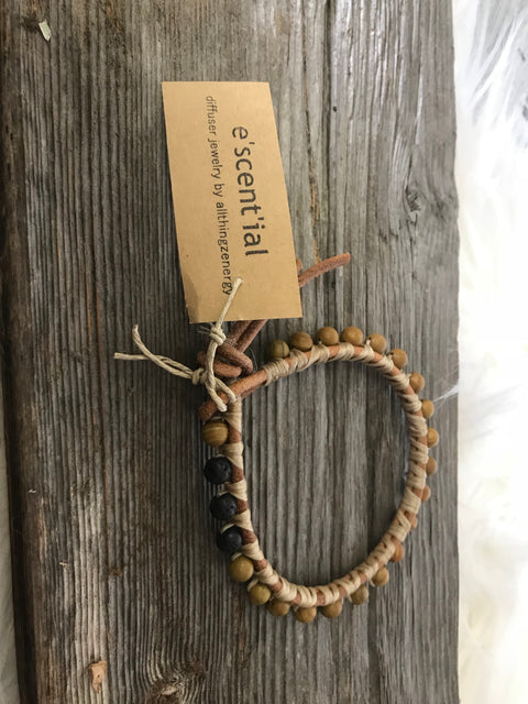 Wood Jasper with Lava Rock - Wild Little Roses