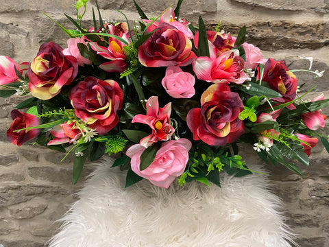 Pink Red and Yellow Saddle